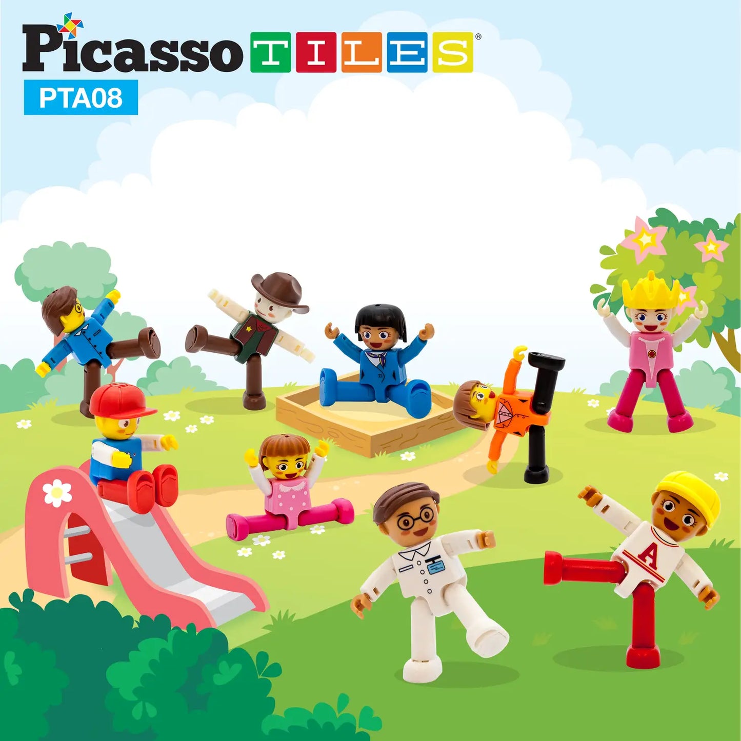 16 Piece Picasso Tiles Character Figure Set