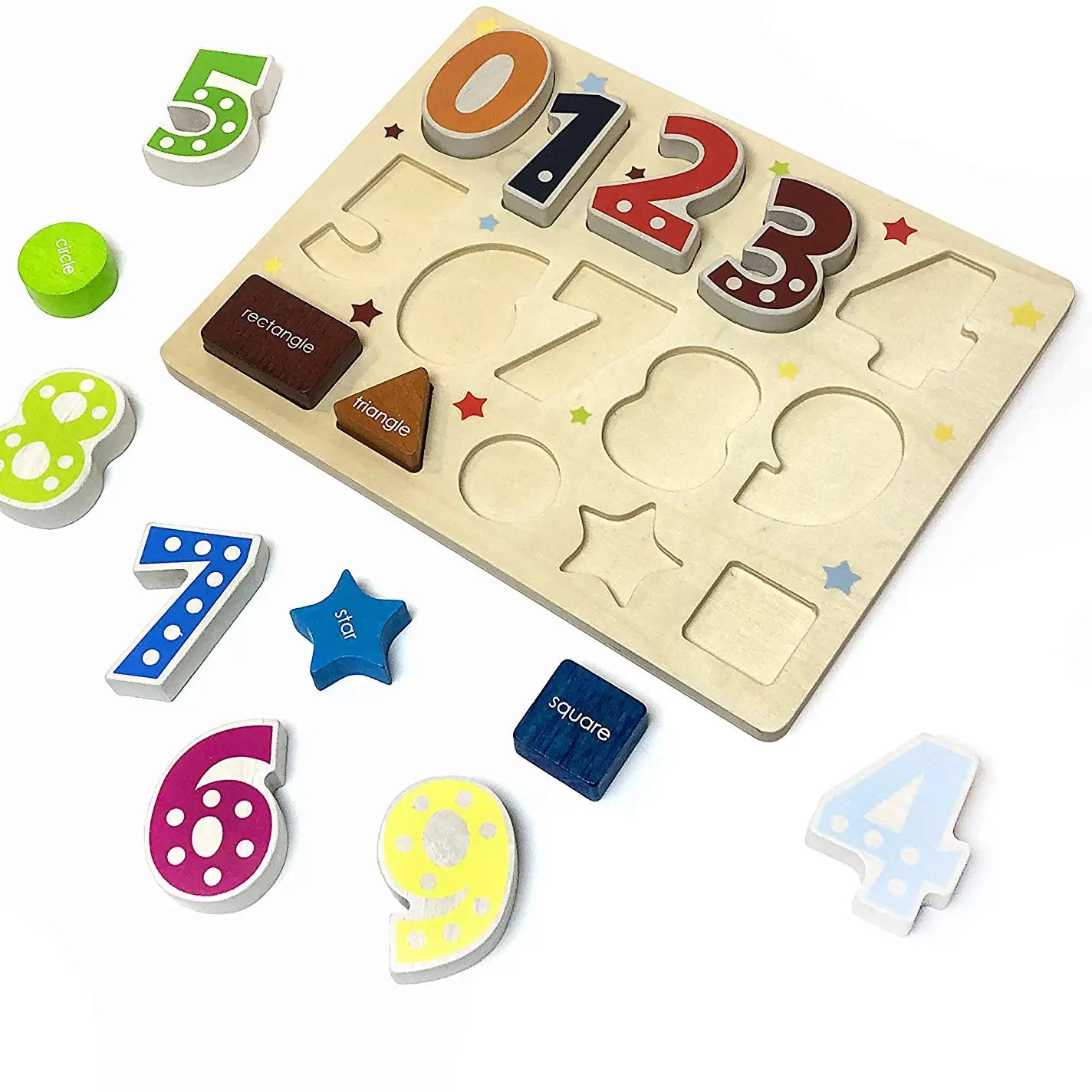 Number and Shape Puzzle Toddler Learning Puzzle Shape Sorter