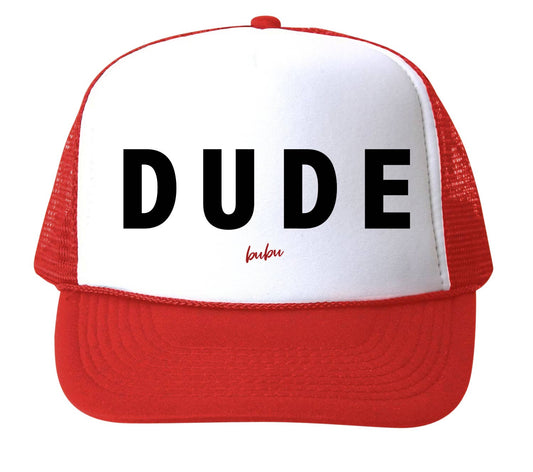 Dude Trucker Hat White/Red