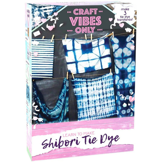 Craft Vibes Only Shibori Tie Dye- DIY Tie Dye Bandana Kit