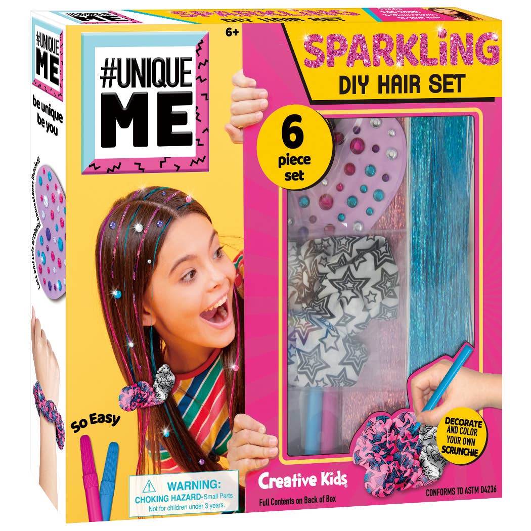 Unique Me Sparkling DIY Hair Set For Kids